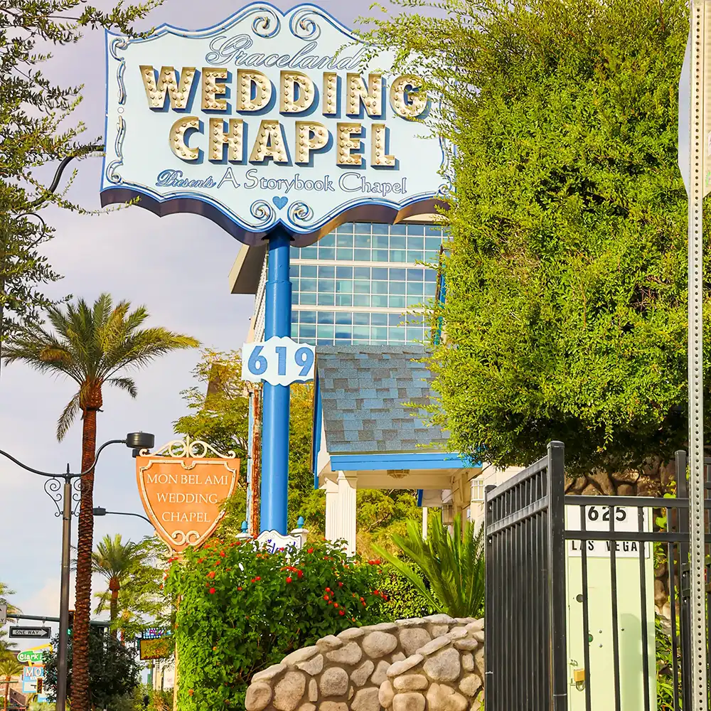 Graceland Wedding Chapel Sign